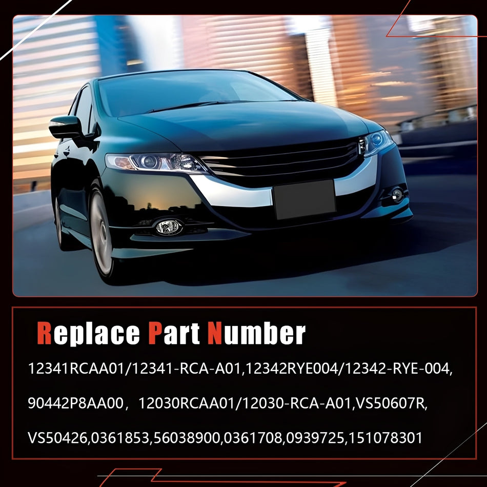 Valve cover gasket set promotional graphic with car front view and replace part number text