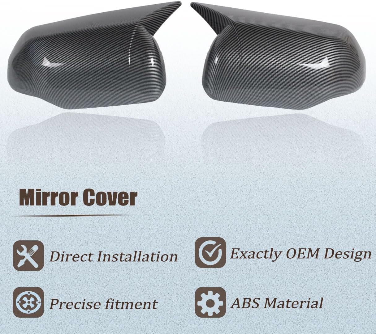 Carbon Fiber Mirror Covers for Toyota Tundra 2022–2024 & Sequoia 2023–2024
