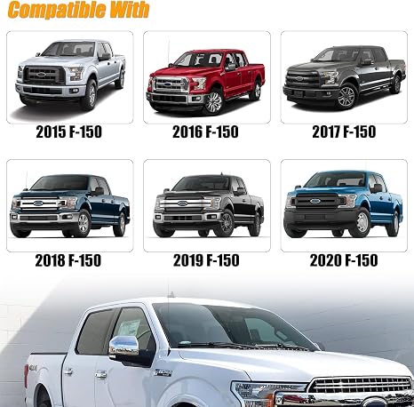 Chrome Mirror Covers for Ford F150 2015–2020