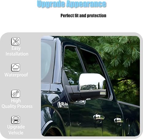 Chrome Mirror Covers for Ford F150 2015–2020