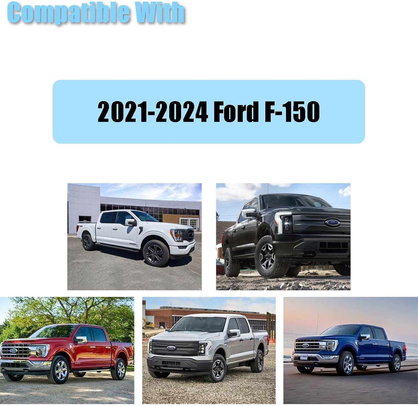 Chrome Mirror Covers With Signal for Ford F-150 2021–2025