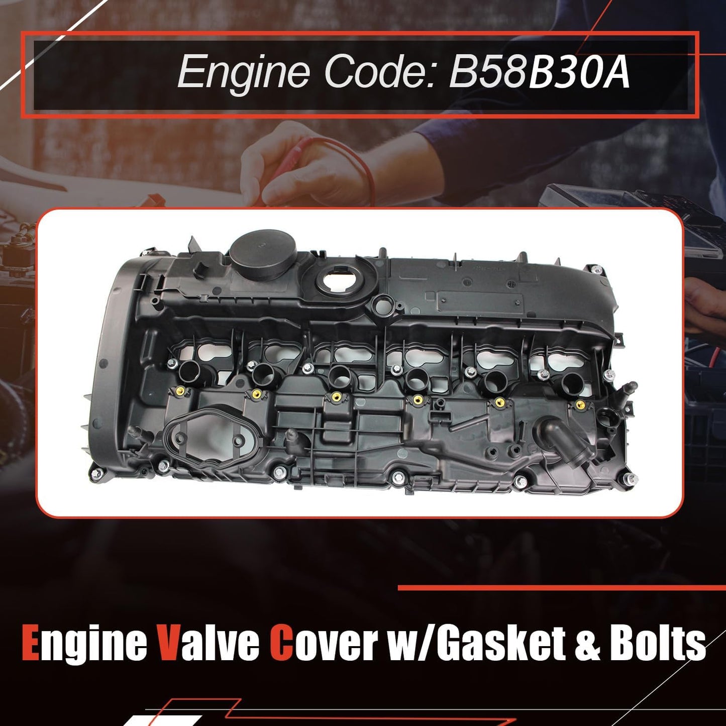 B58 Valve Cover with Gasket & Bolts for BMW 3.0L Turbo (OE 11127645173)