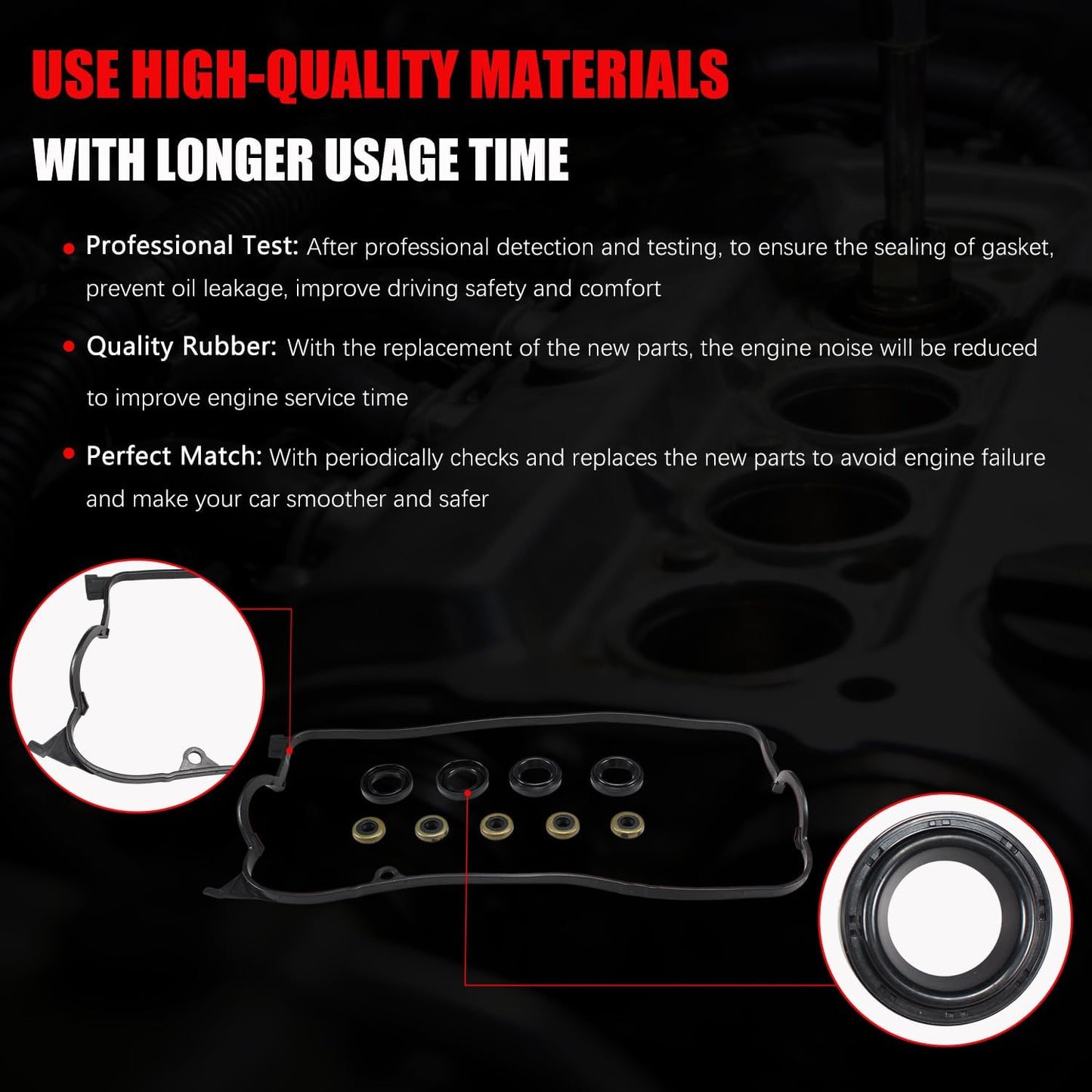 Valve Cover Gasket Set for Honda Civic 1.7L D17 (2001-2005)
