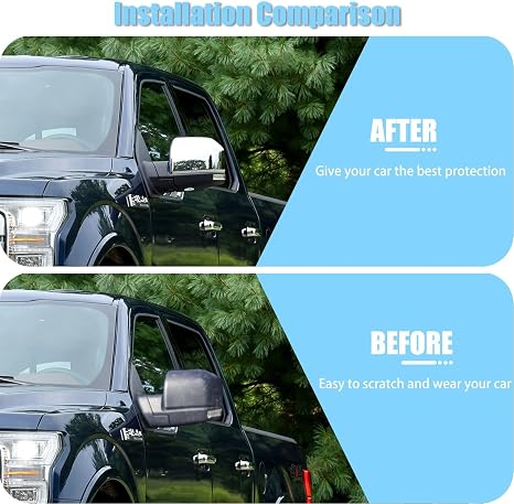 Chrome Mirror Covers for Ford F150 2015–2020