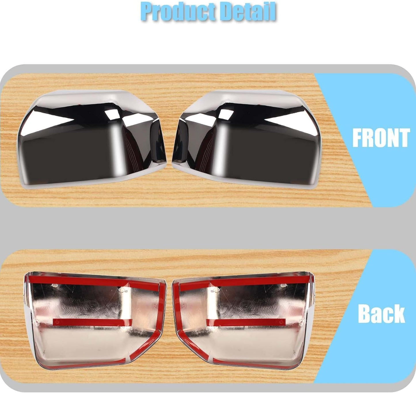 Chrome Mirror Covers for Ford F150 2015–2020