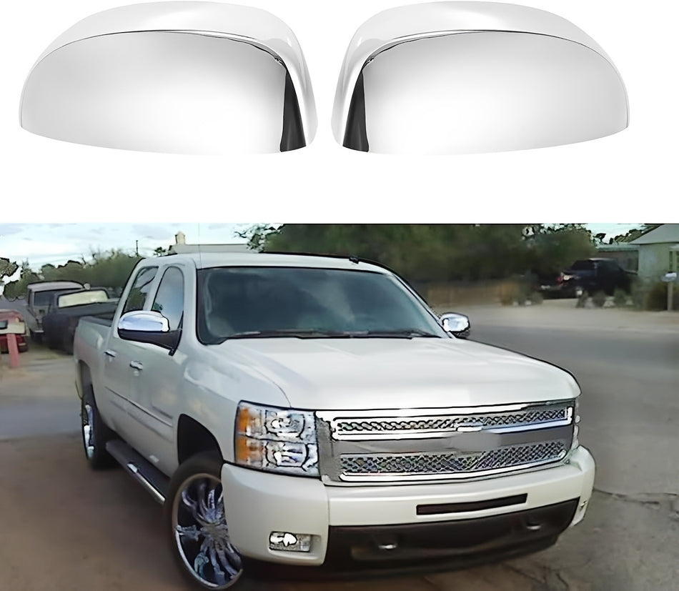 Verchromte obere Spiegelabdeckungen für Chevy Silverado, GMC Sierra & SUV