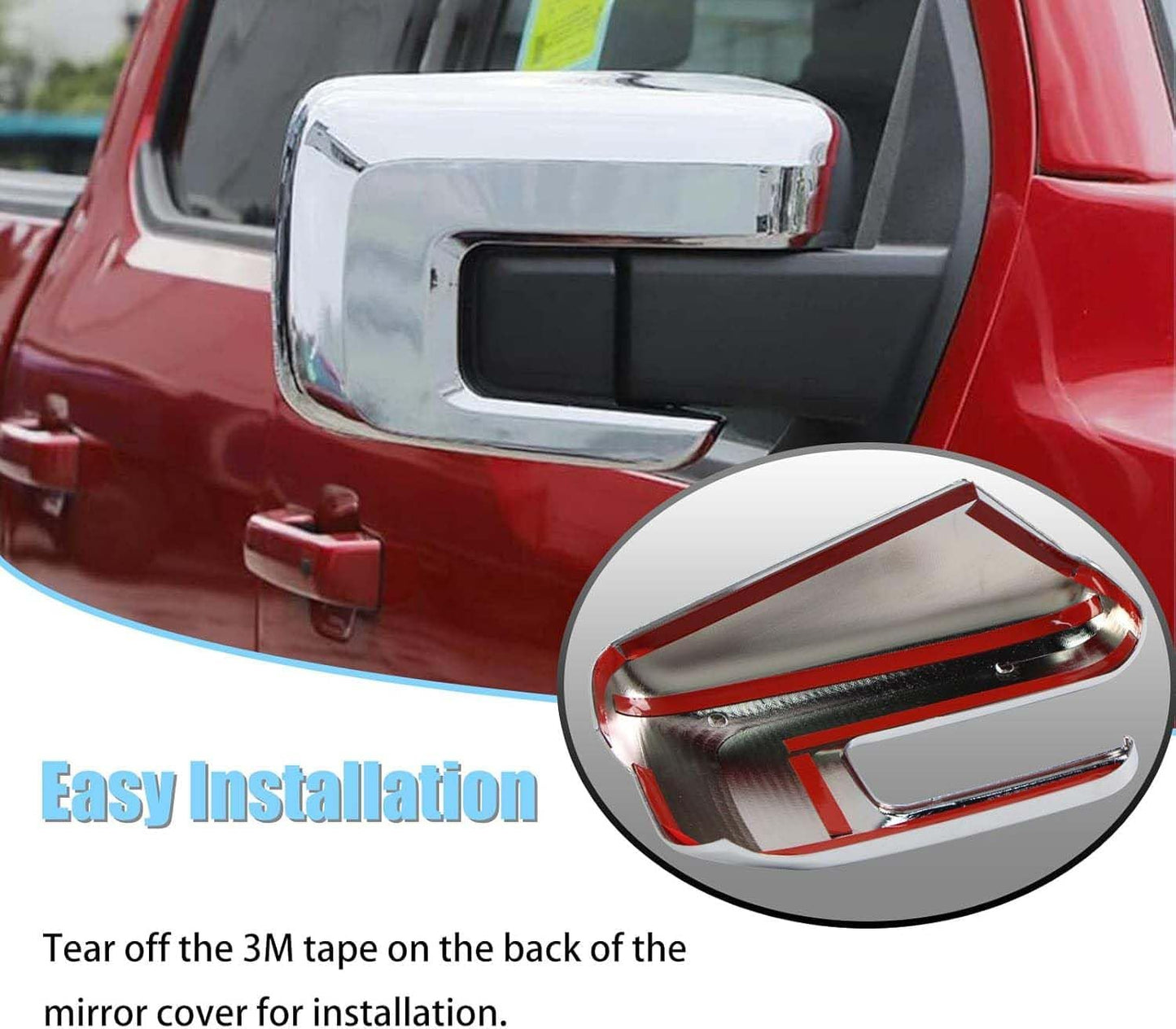 Chrome Mirror & Door Handle Cover Set for Ford F-150 2021–2025