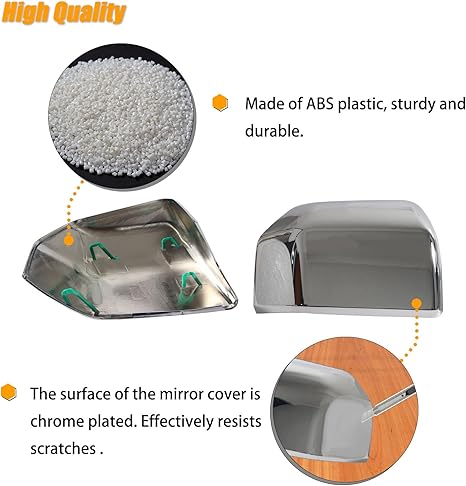Chrome Mirror Covers for Ford F150 2015–2020