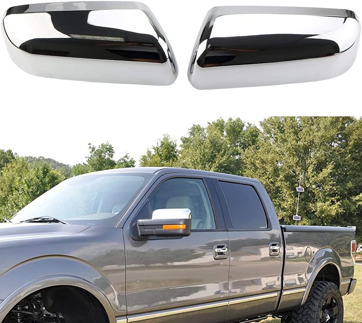 Chrome Mirror Covers for Ford F150 2009–2014