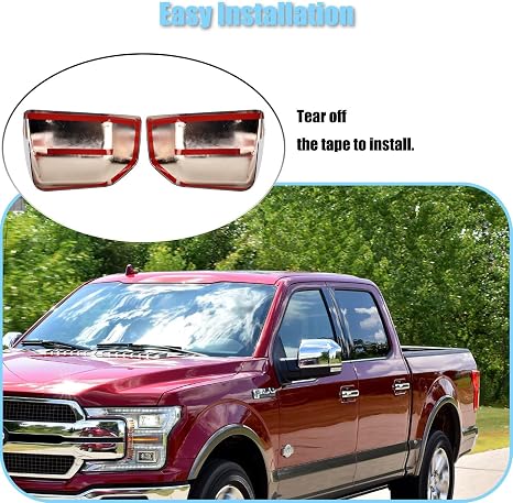 Chrome Mirror Covers for Ford F150 2015–2020