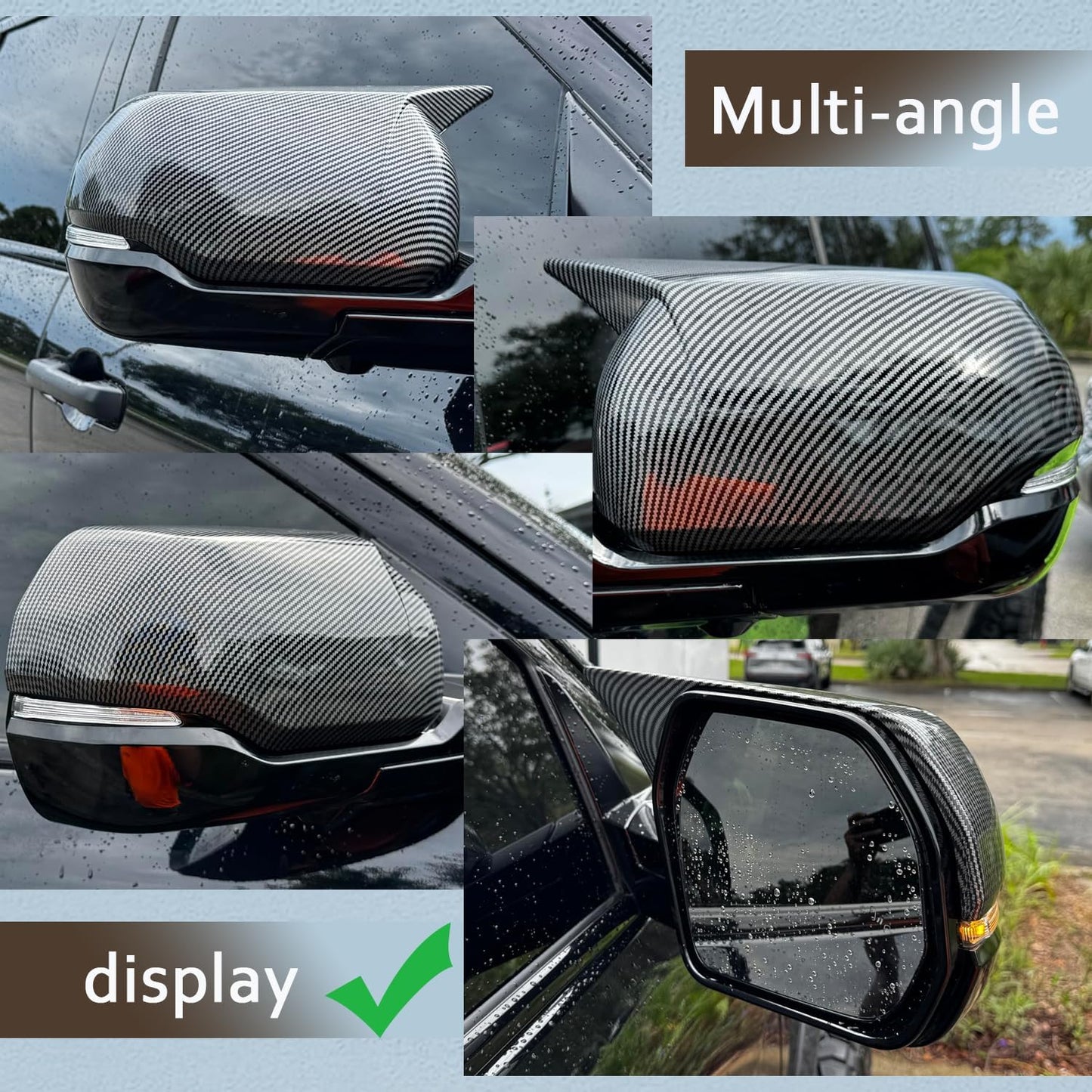 Carbon Fiber Mirror Covers for Toyota Tundra 2022–2024 & Sequoia 2023–2024