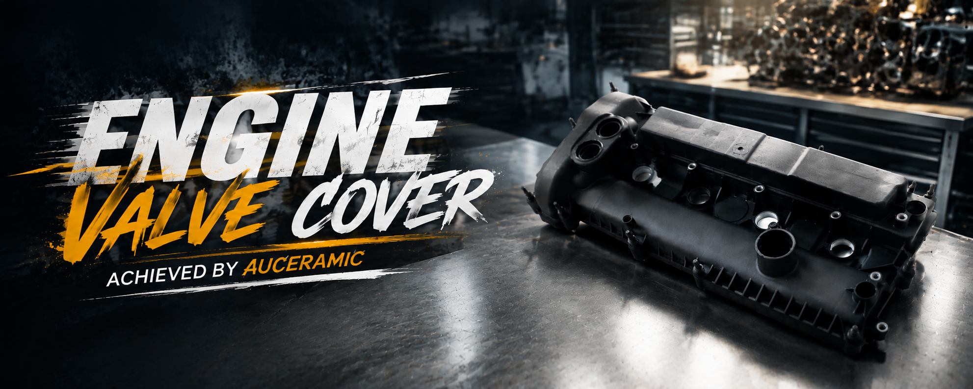 Engine valve cover for vehicle engine repair and replacement parts