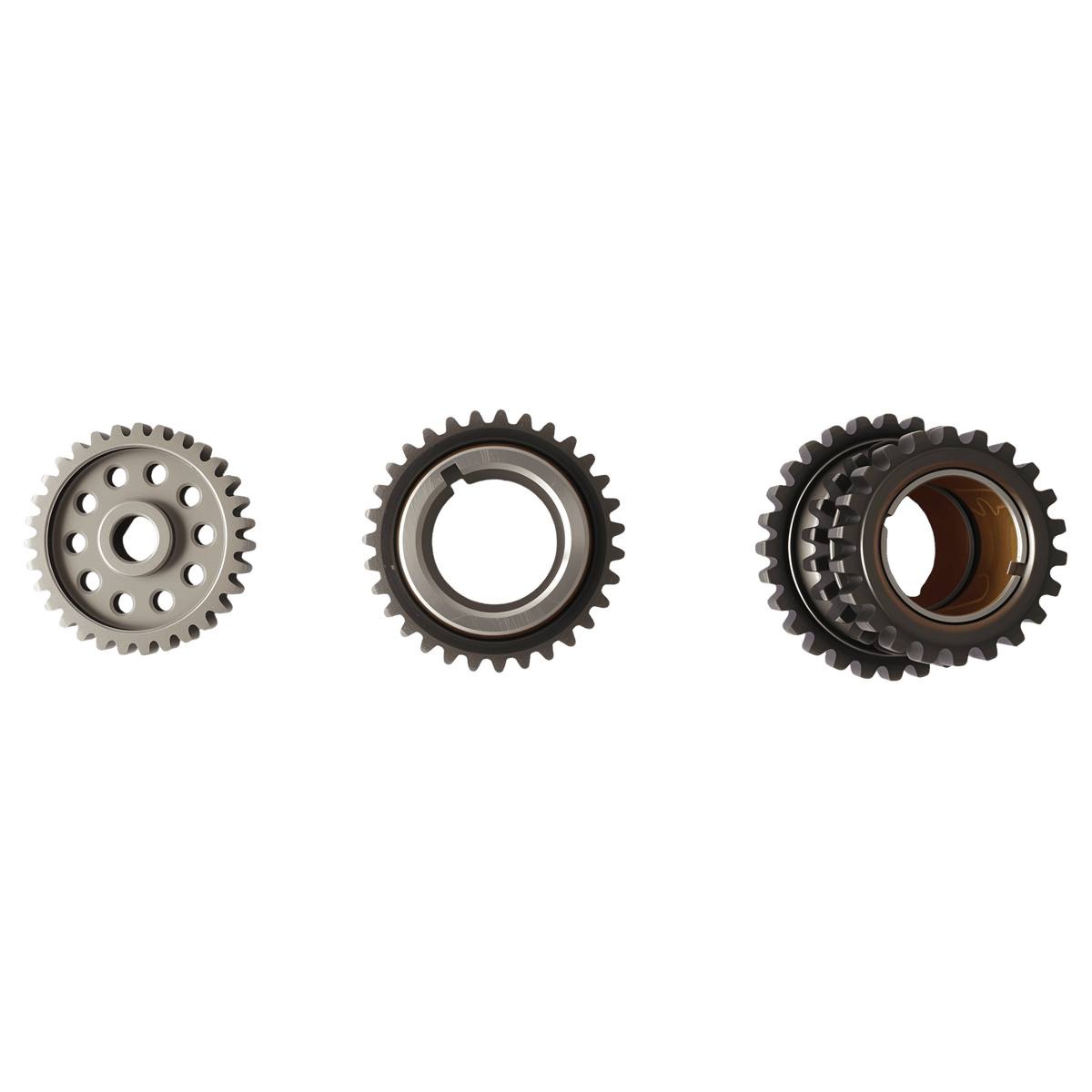 Timing chain kit sprockets and gears, three steel toothed sprockets