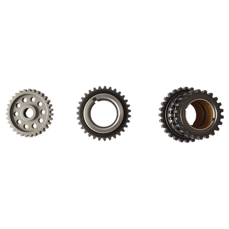 Timing chain kit sprockets and gears, three steel toothed sprockets